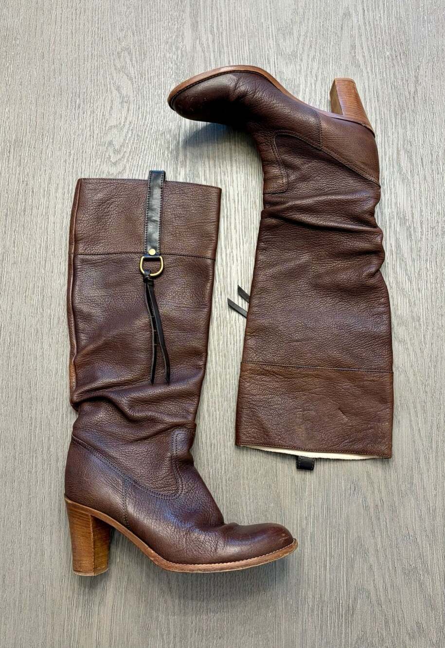 Vintage Y2K Coach Morgan Brown Leather Tall Slouch Boots Size 8B